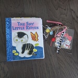 Little Golden Book The Shy Little Kitten Handmade Junk Journal + Original Book